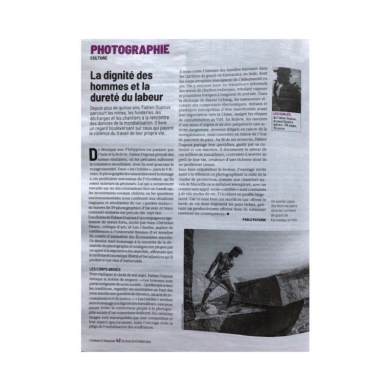 article l'humanité magazine 16 février 2023